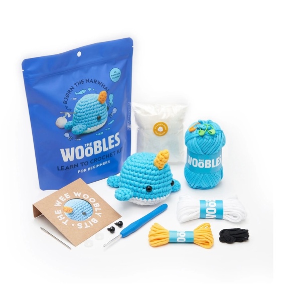 Bjørn the Narwhal Crochet Kit Plus Mini Baby Bee and Tiny Book for One Price - Picture 6 of 8